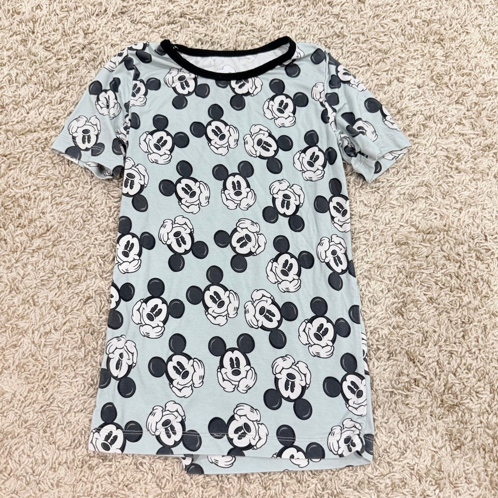 Darling May Pajama Company Mickey Mouse Blue Short Sleeve Pajama Top 6-7T
